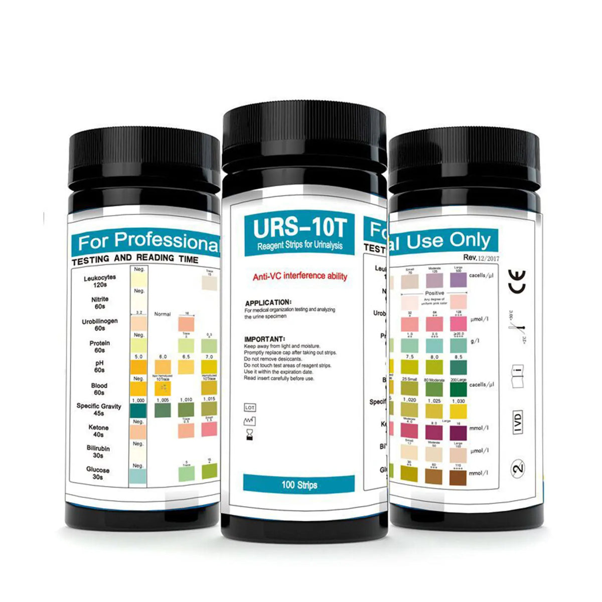 VIBE 100-Pc Multi-Parameter Urine Reagent Test Strips