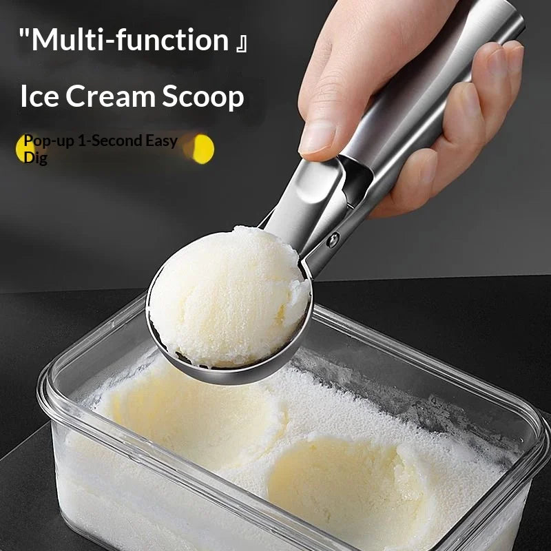 Stainless Steel Ice Cream Scoop with Trigger Easy Release