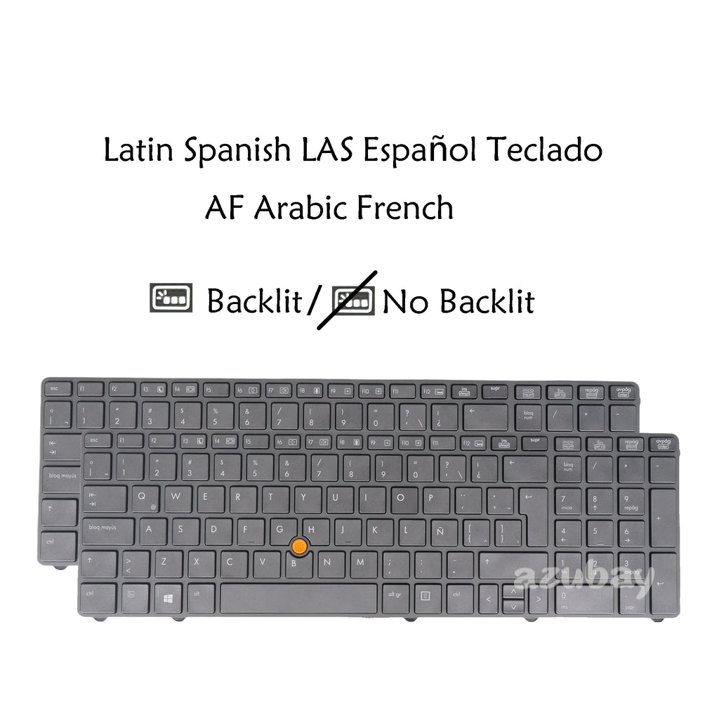 Backlit Keyboard HP EliteBook 8760w 8770w – LA Arabic French