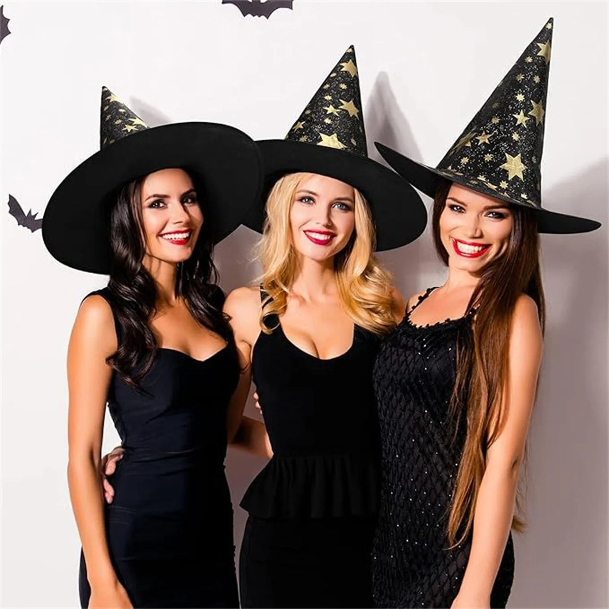 Halloween Witch Wizard Hat – Bronzing Pentagram Kids & Adults