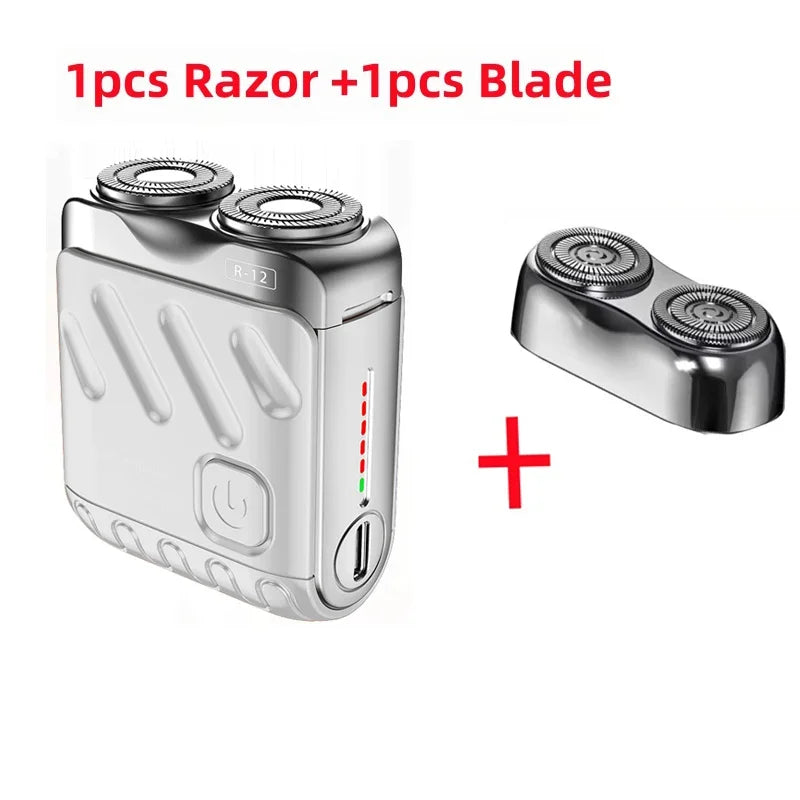 XMSJ Dual Blade Waterproof Rechargeable Electric Shaver for Men