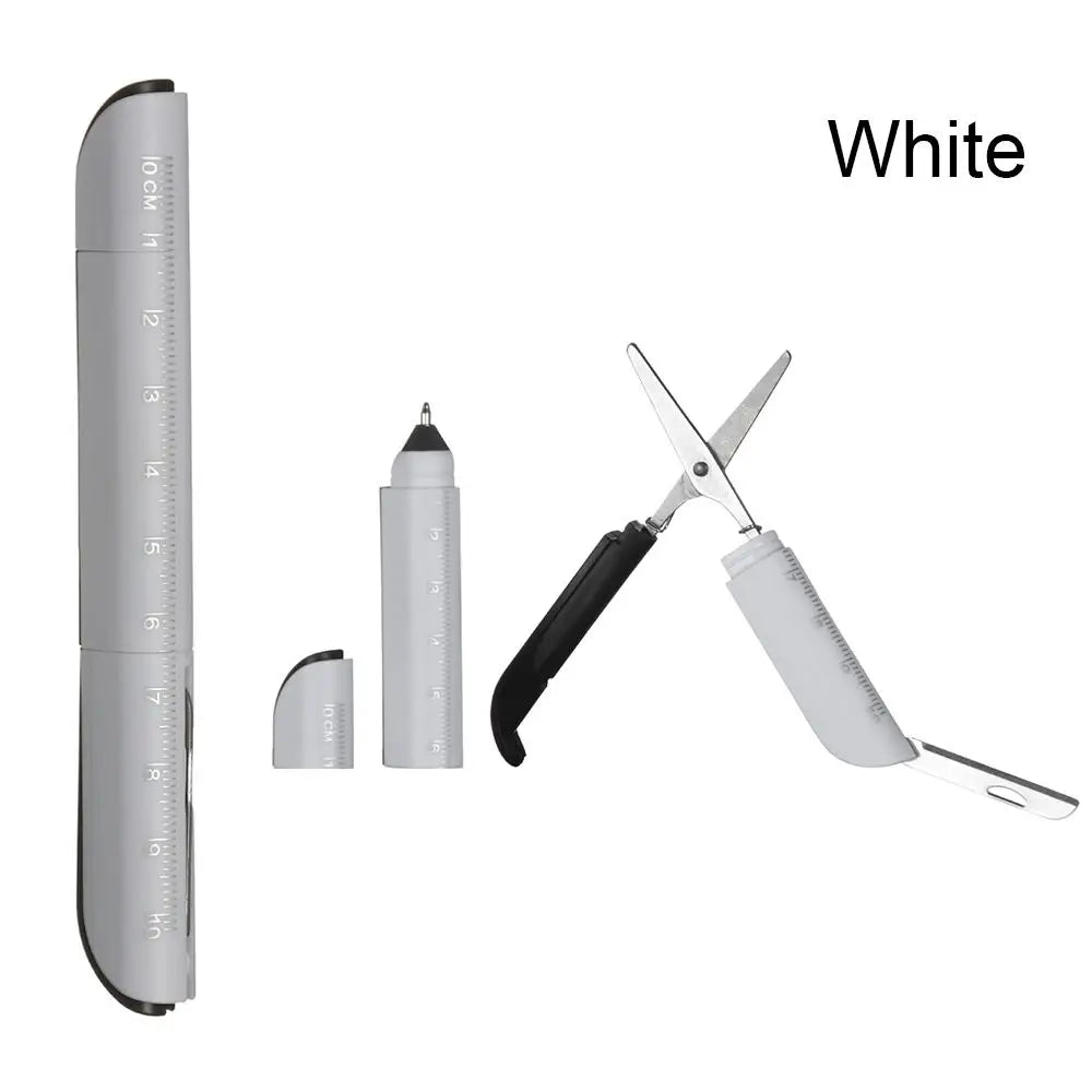 Multifunction Ballpoint Pen with Ruler – 6 Colors, 1.0mm