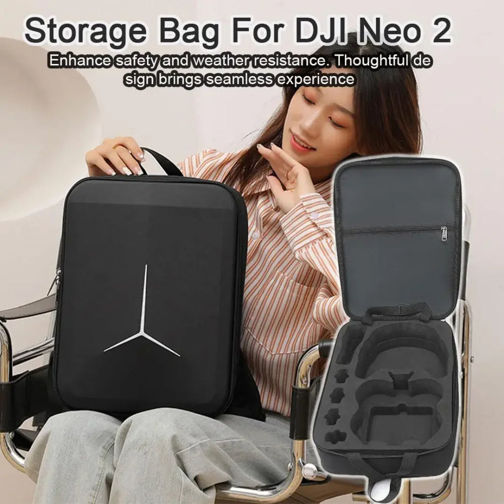 Hard-Shell Backpack for DJI Neo 2 Fly More Combo & Goggles N3