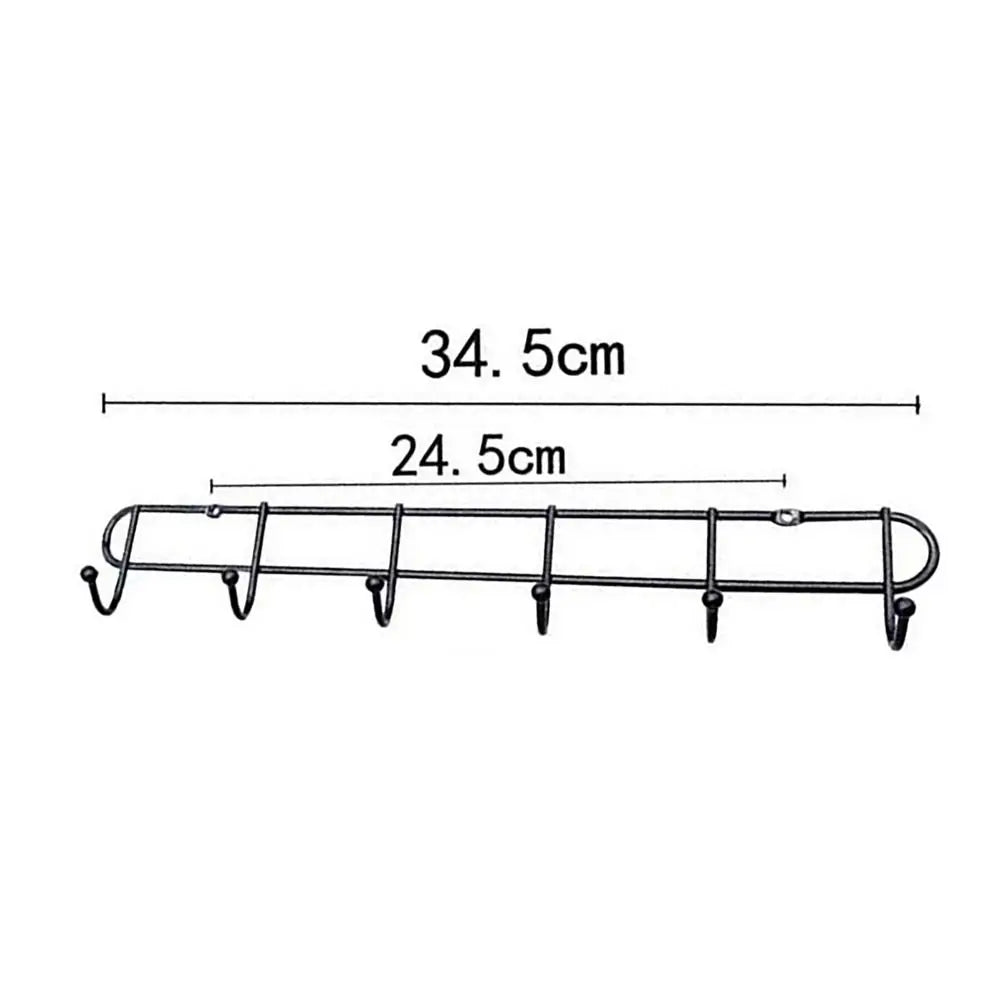Wall Mounted Hook Rack 6/8/10 Hooks – Kitchen & Towel Hanger