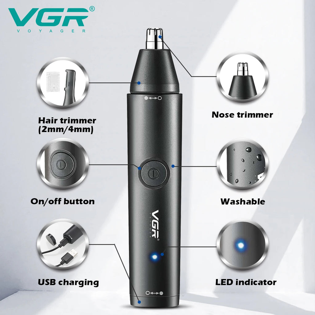 VGR V-613 Rechargeable Nose & Ear Hair Trimmer for Men