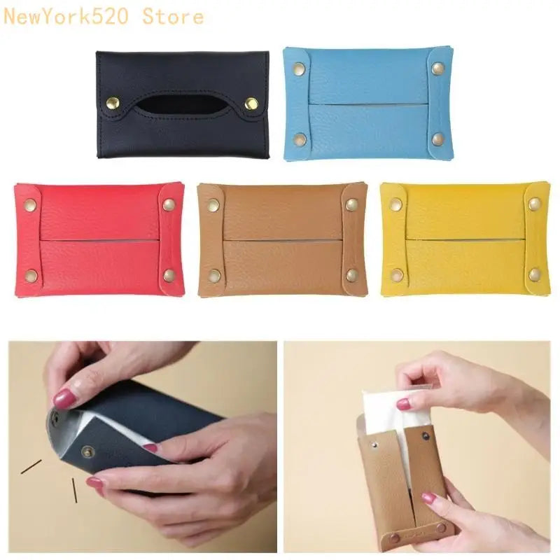 PU Leather Tissue Holder – Travel-Friendly Modern Case