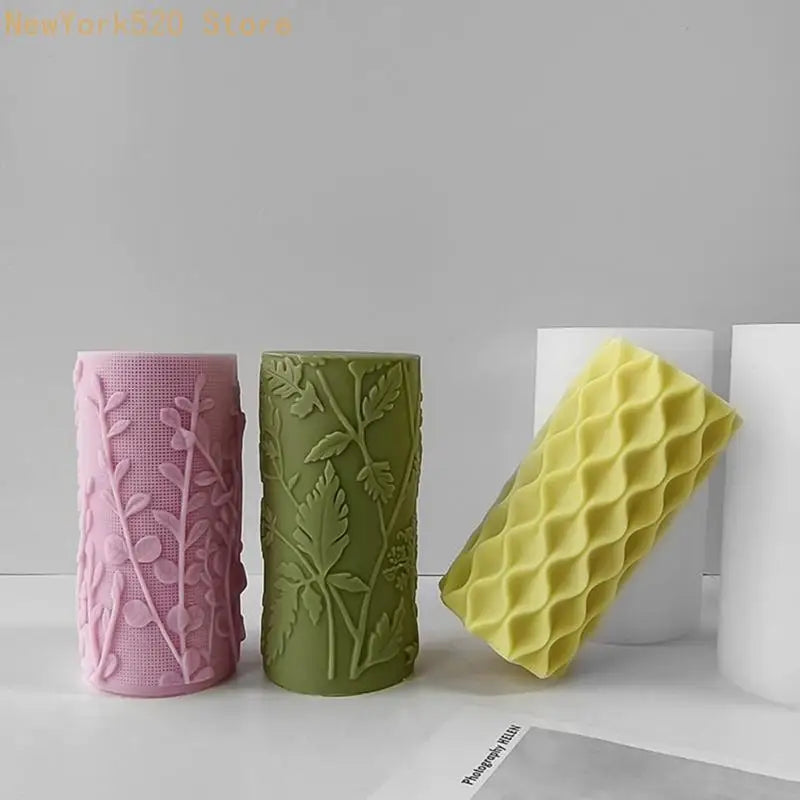 Silicone Cylinder Mould Star Embossed – DIY Soap Candle Craft