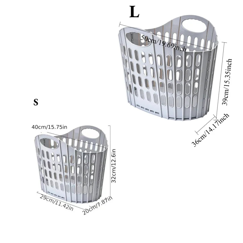 Collapsible Laundry Hamper Basket – Foldable Space Saver