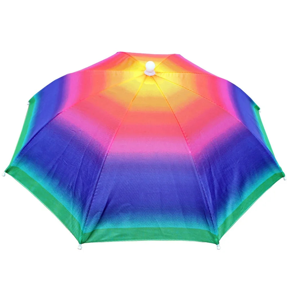 Foldable Umbrella Hat – Hands-Free Sun & Rain Cap for Outdoors