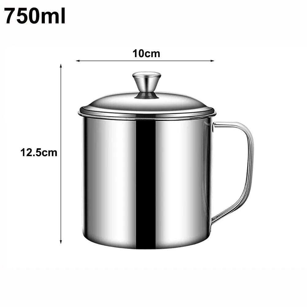 304 Stainless Steel Travel Mug with Lid & Handle 200–1250ml