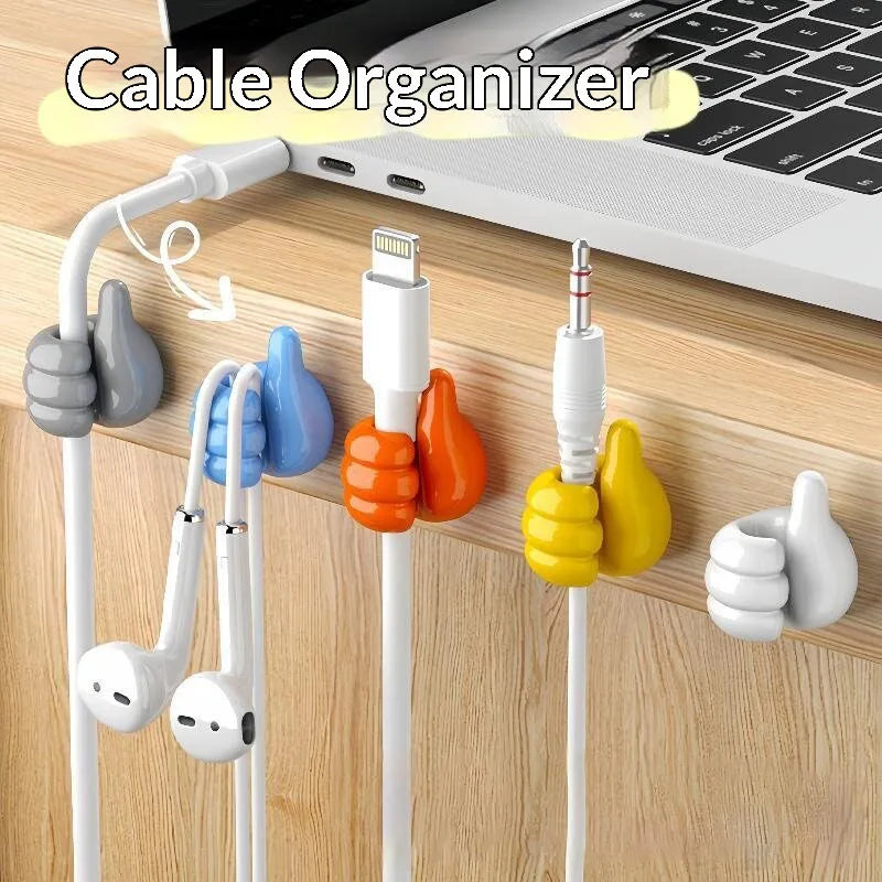 Thumb Silicone Cable Organizer – Self-Adhesive Wire Holder