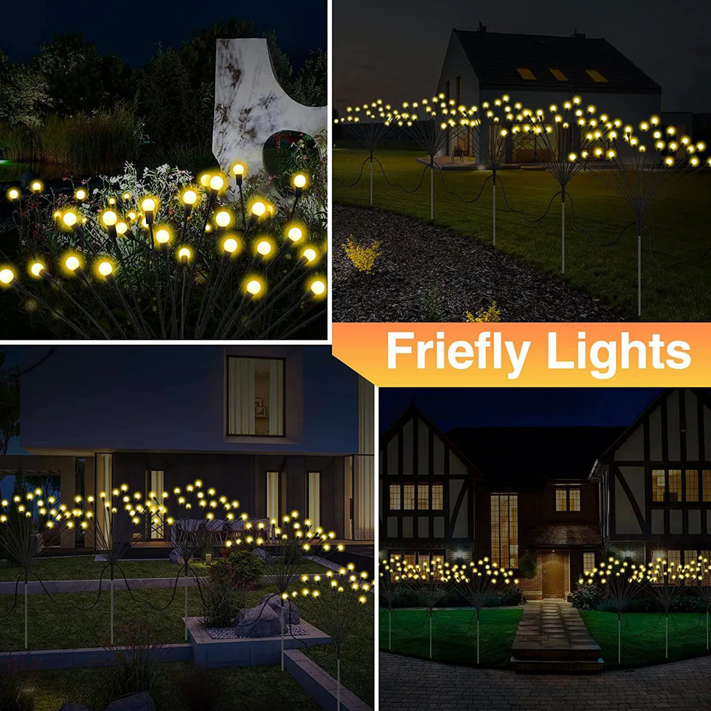 Solar Firework Stake Garden Lights – Waterproof Warm White LED