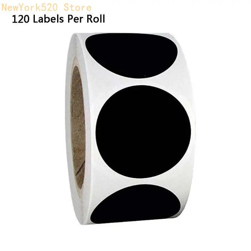 120 Round Chalkboard Labels – Blank Pantry & Spice Jar Stickers