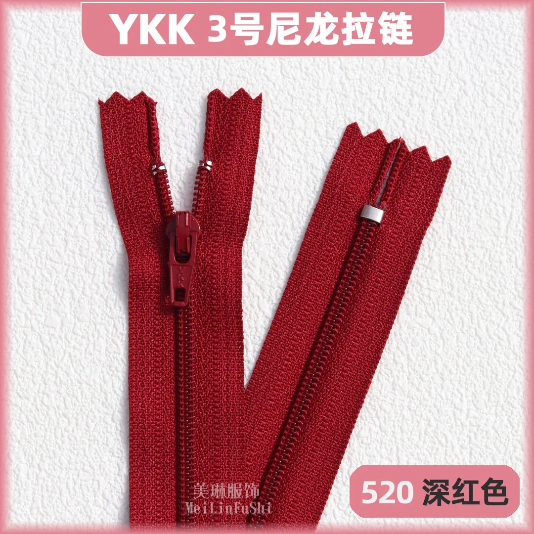 YKK3 Nylon Invisible Zippers 18cm – 30/50/100 Pack