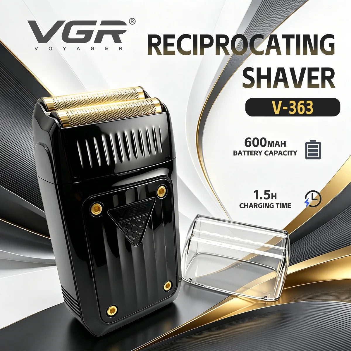 VGR V-363 Electric Foil Shaver with LED Display for Men