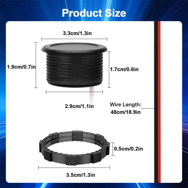 DC 4–100V LED Digital Voltmeter IP67 Waterproof Panel Mount