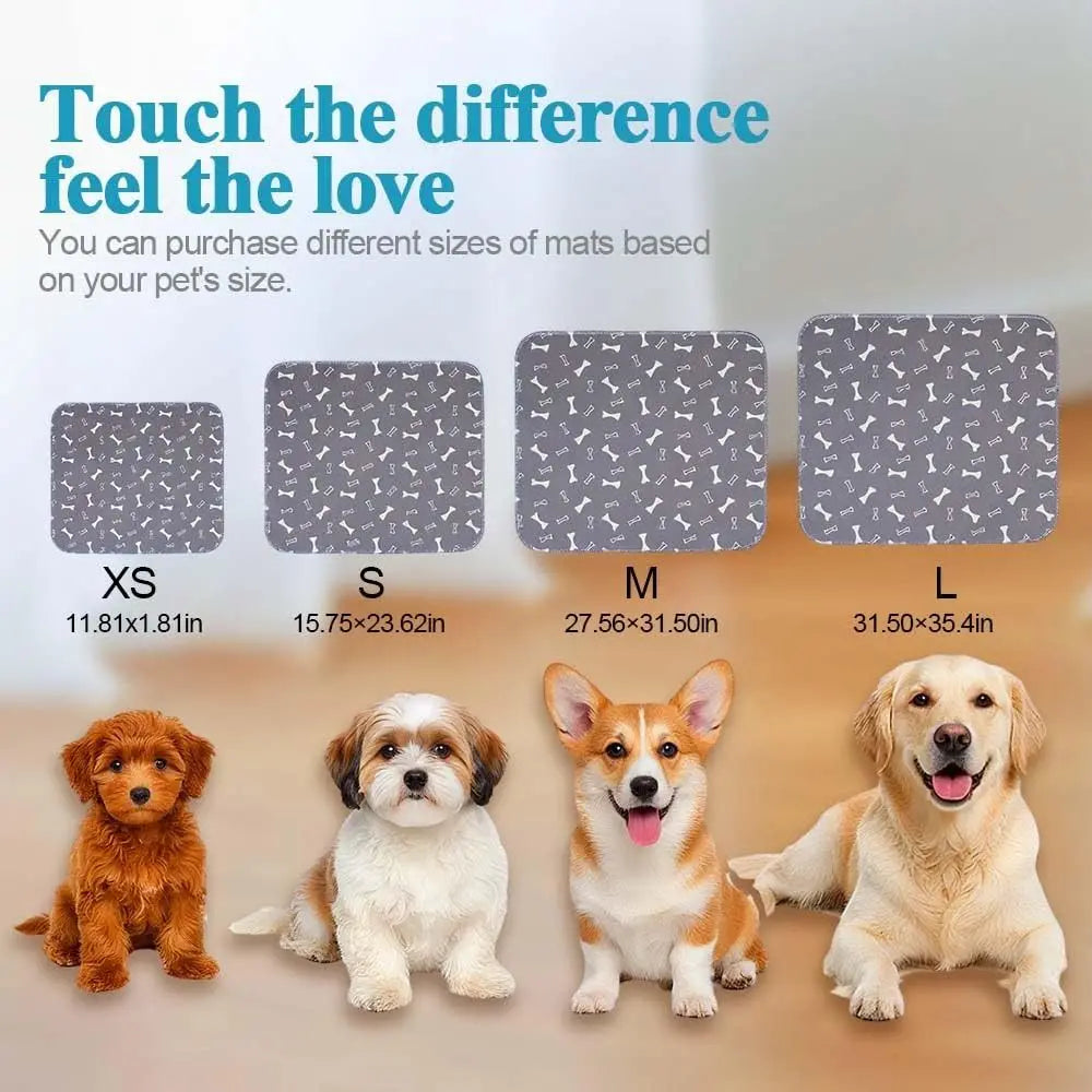 Reusable Washable Puppy Pee Pad – Absorbent Anti-Slip Dog Mat