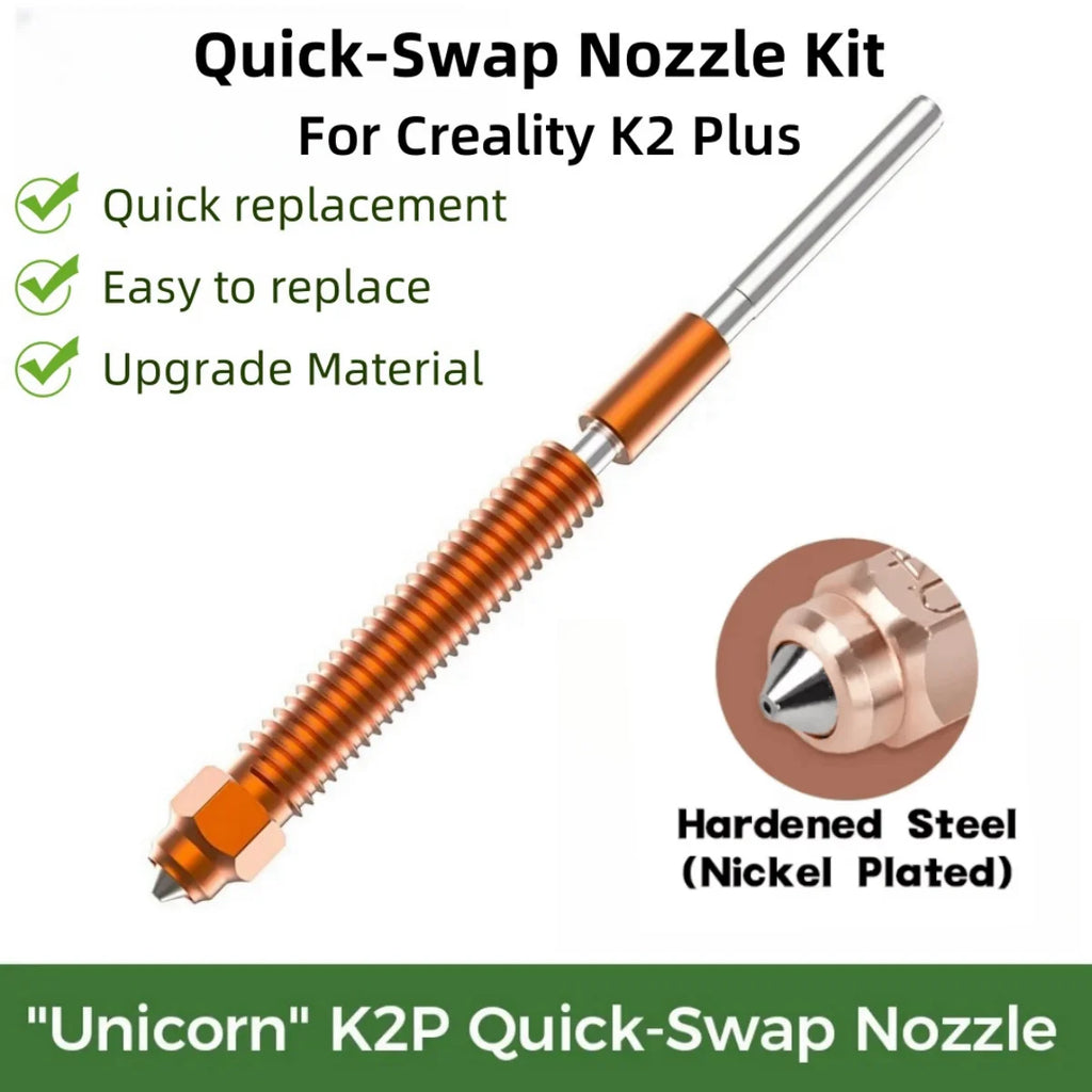BEGRINT Hardened Steel Quick-Swap Nozzle Kit – Creality K2 Plus