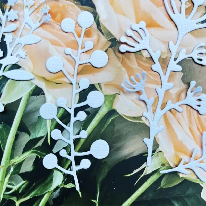 Flower & Grass Metal Cutting Dies Embossing Stencil DIY Set