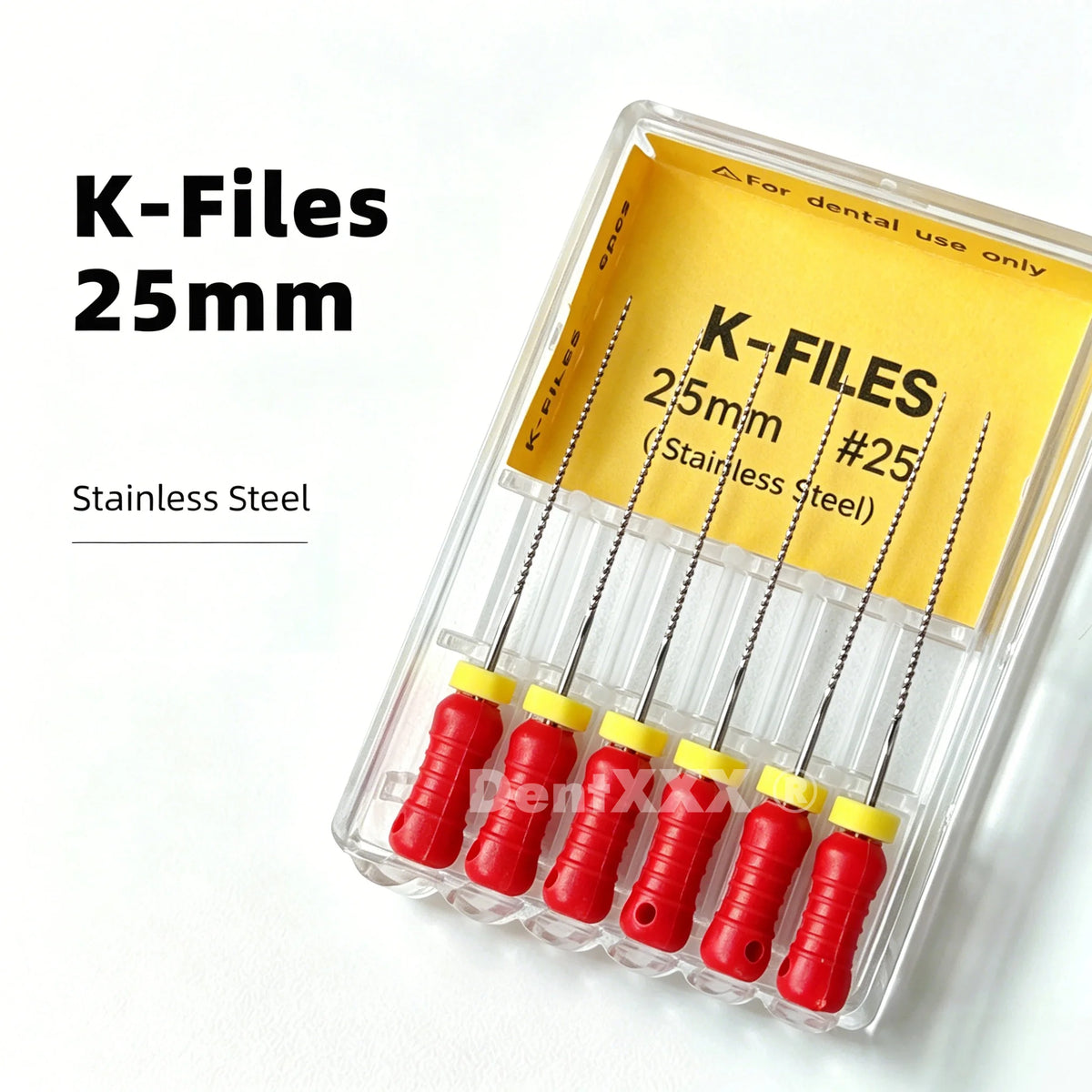 6-Piece Stainless Steel 25mm Precision Hand File Set