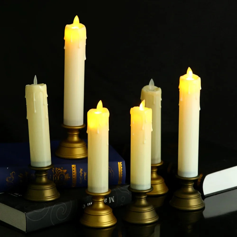 Battery Operated Flameless LED Candle – Gold Home Decor