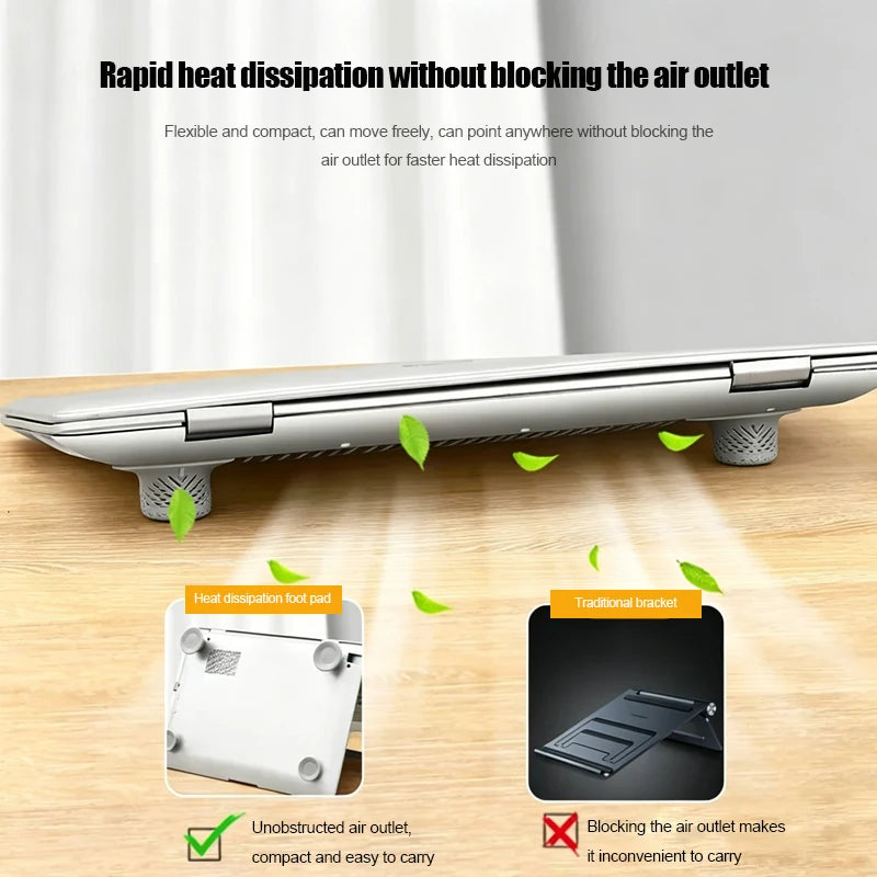 Laptop Cooling Pad Anti-Slip Height Riser Stand | ABS Bracket