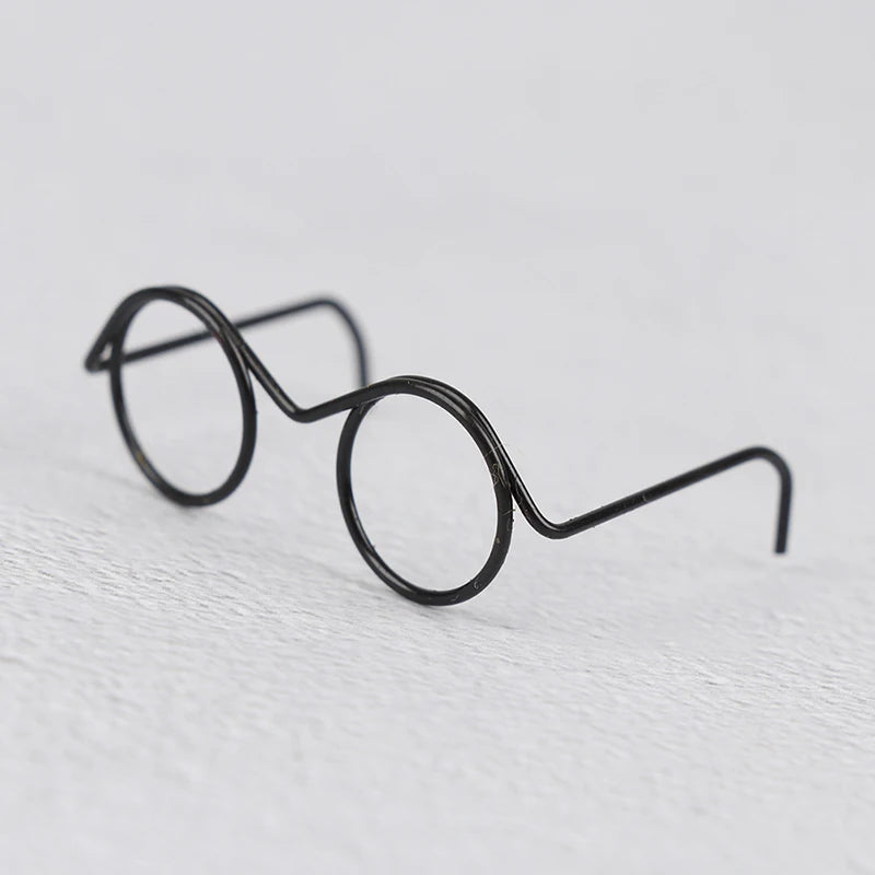 10Pcs Retro Round Lensless Doll Glasses for 30cm Dolls