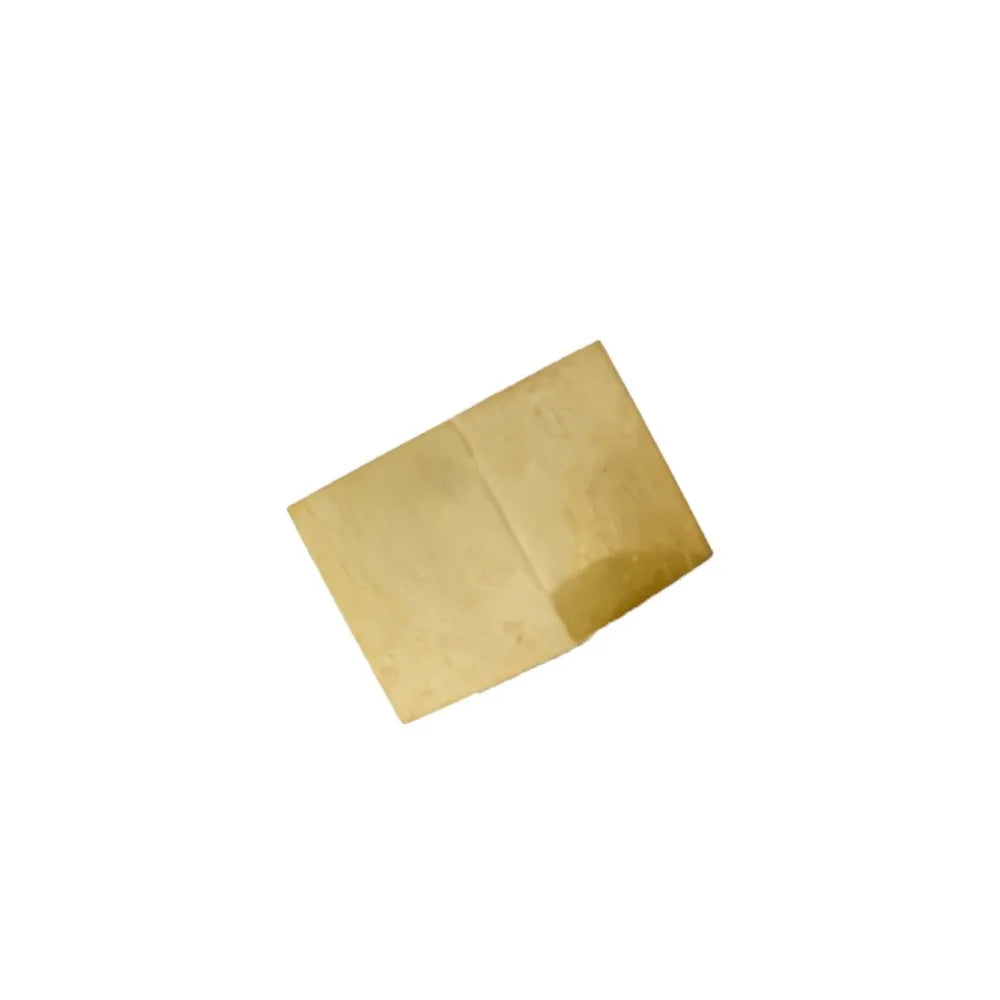 Brass Geometric Cube Decorative Stacking Block – Gold Tone