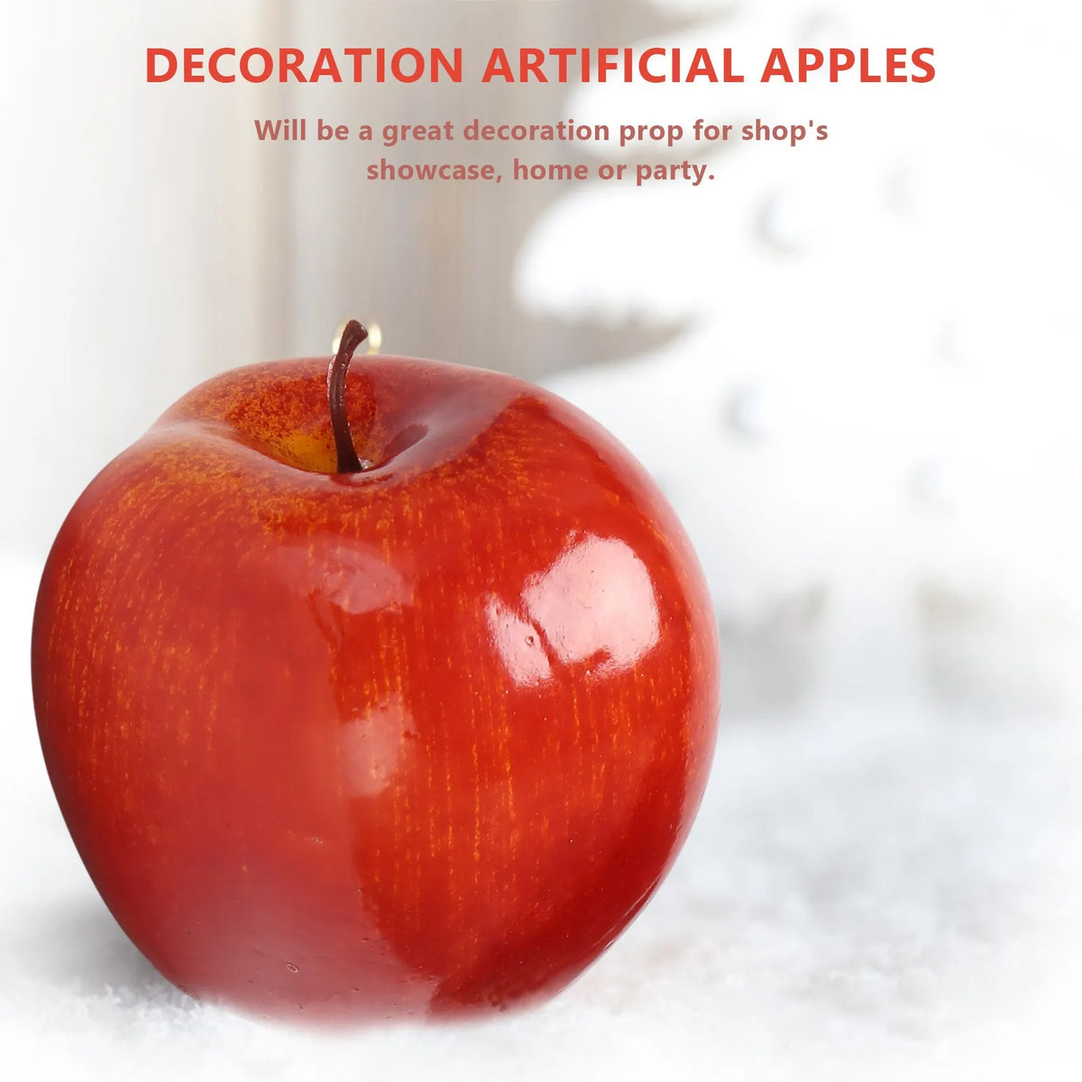 12-Pack Artificial Apple Decor – Realistic Purple-Red Fruit Props