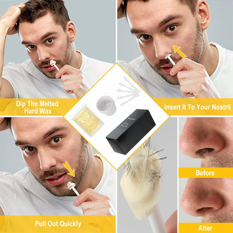 Portable Nose Hair Removal Wax Kit – Paper-Free Wax Beans