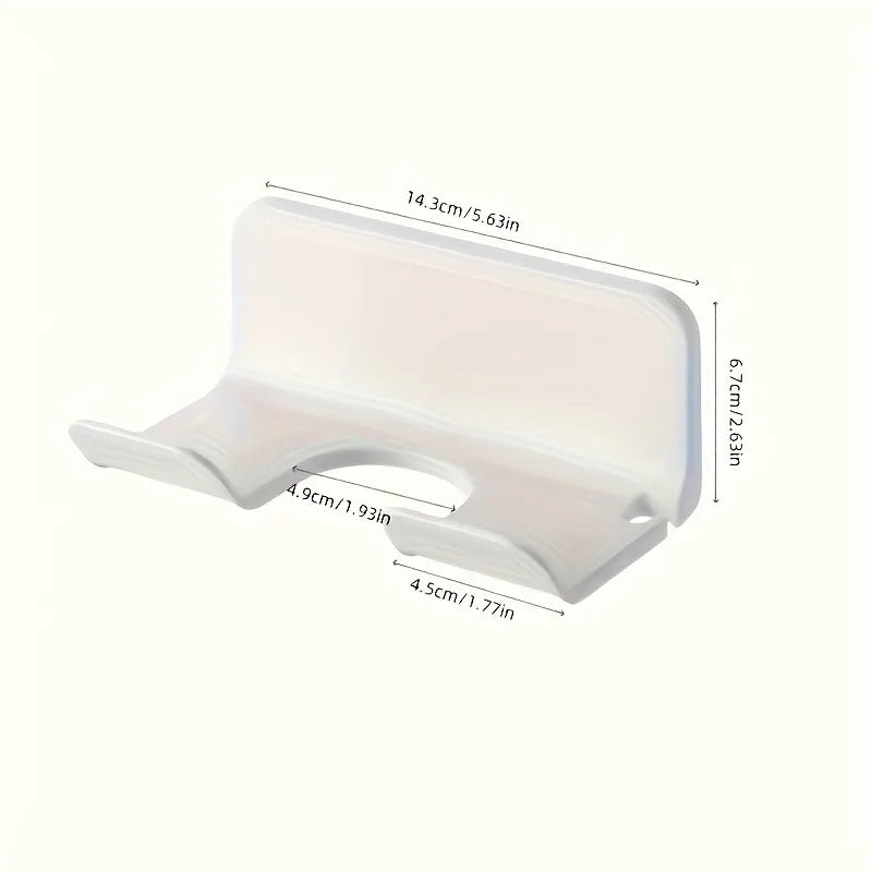 Wall-Mounted Hair Dryer Holder – Corner Bathroom Organizer