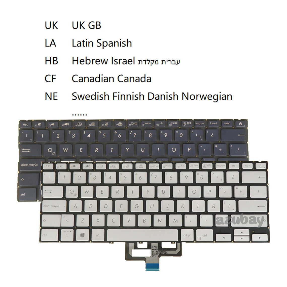 Backlit Keyboard for ASUS Zenbook UX433FA UX433FN – Multi-Layout