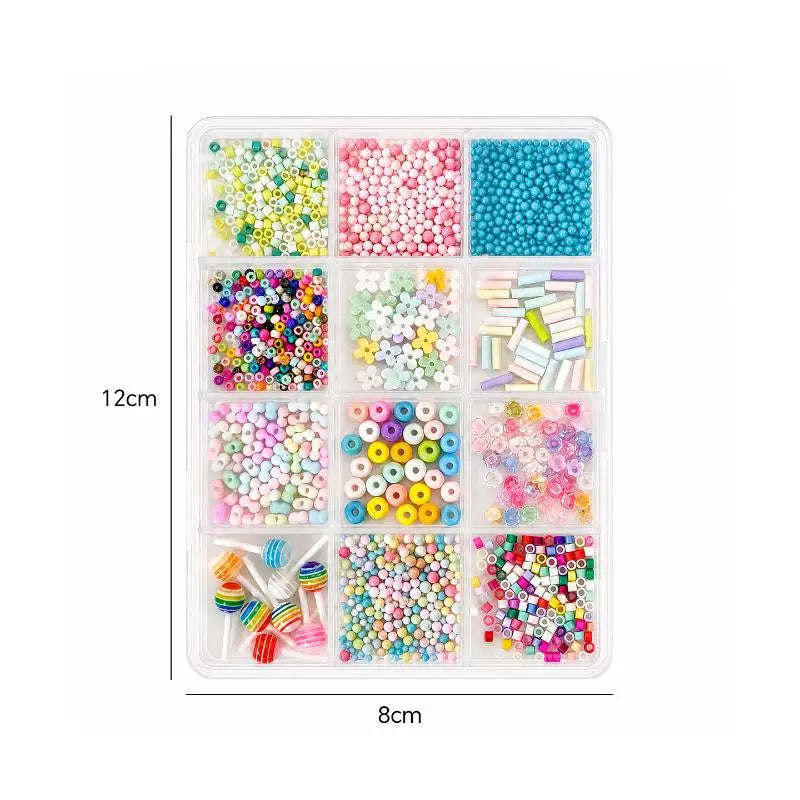 3D Nail Art Resin Beads Flower Decorations – 12/36 Grid Box
