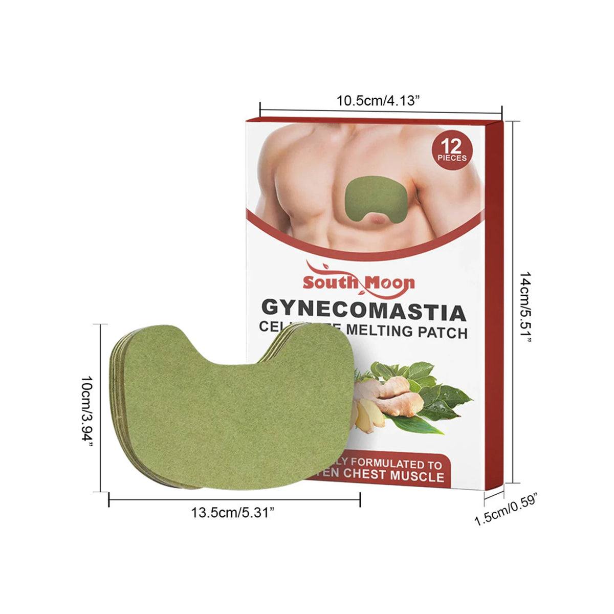 Men's Invisible Chest Lift Firming Patches – 12 Pack | Bamboo Fiber