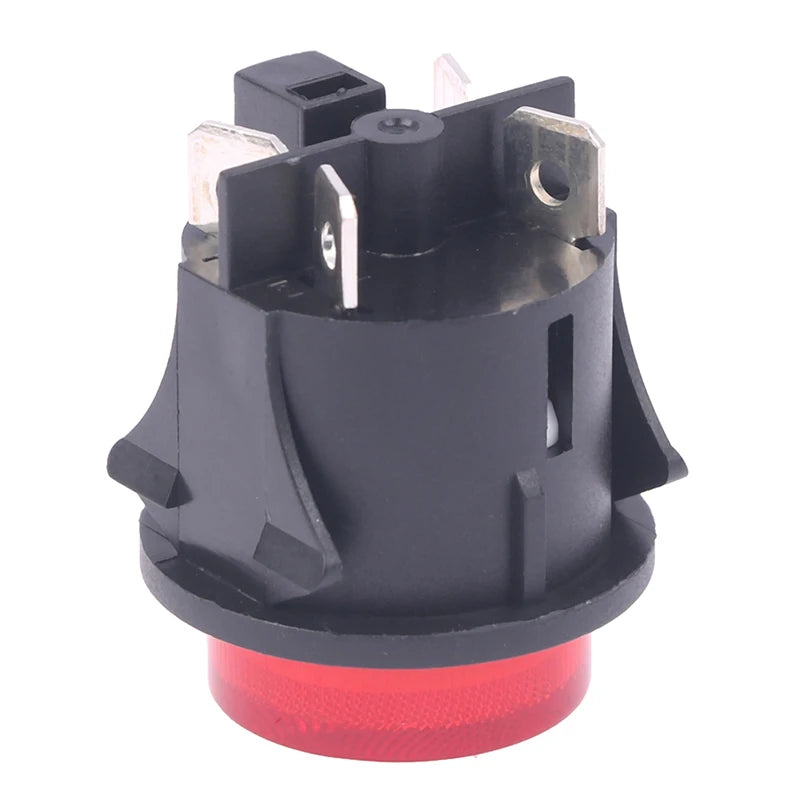 Red Illuminated Push Button Rocker Switch 16A 250V 4-Pin PS18-16-2