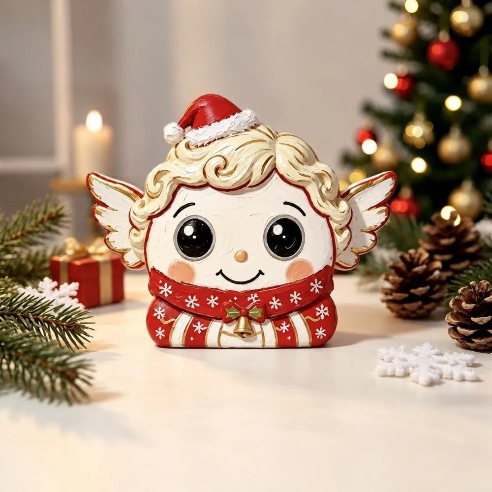 Wooden Christmas Tabletop Figure – Santa & Snowman Decor