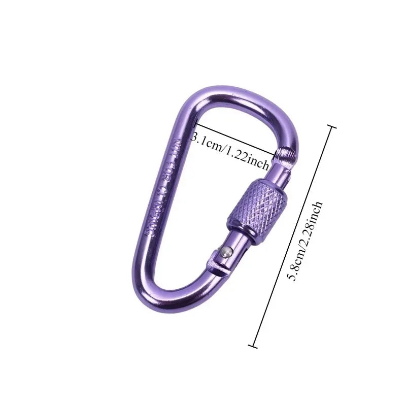 2-Pack Aluminum Quick-Release Hooks Backpack Buckles & Key Rings