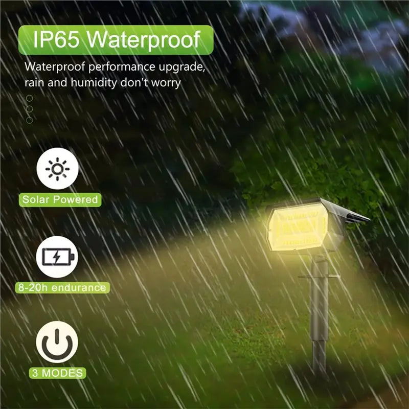 VIBE 4-Pack 59 LED Solar Garden Spotlights – IP65 Waterproof