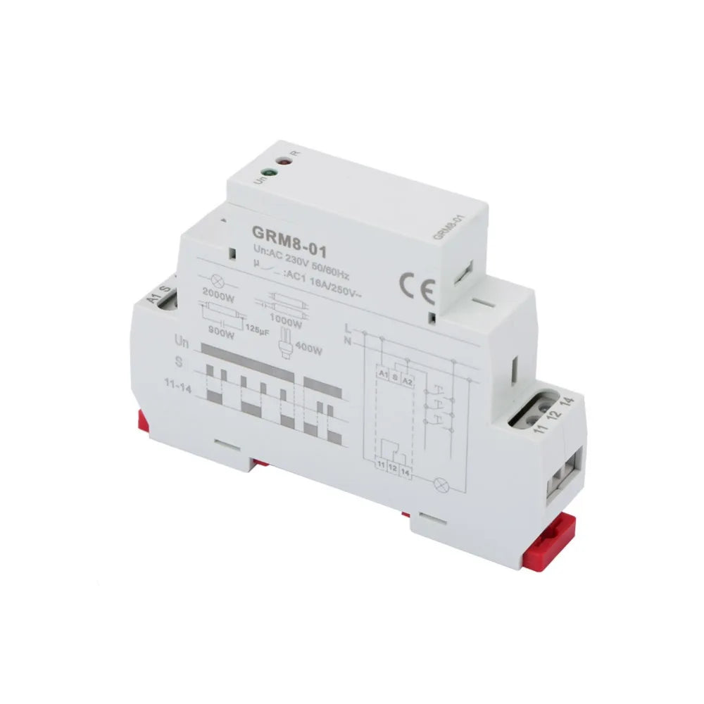 GRM8-01 Impulse Memory Relay AC 230V DIN Rail Mount SPDT
