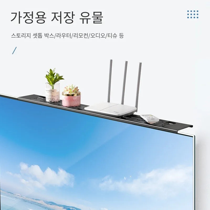 TV Monitor Screen Top Storage Shelf 60/90CM Rack Organizer