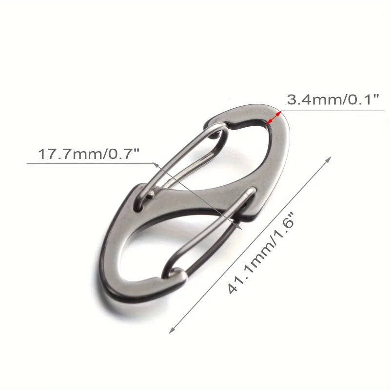 4-Pack Anti-Theft Zipper Lock Buckle Hooks for Bags & Backpacks