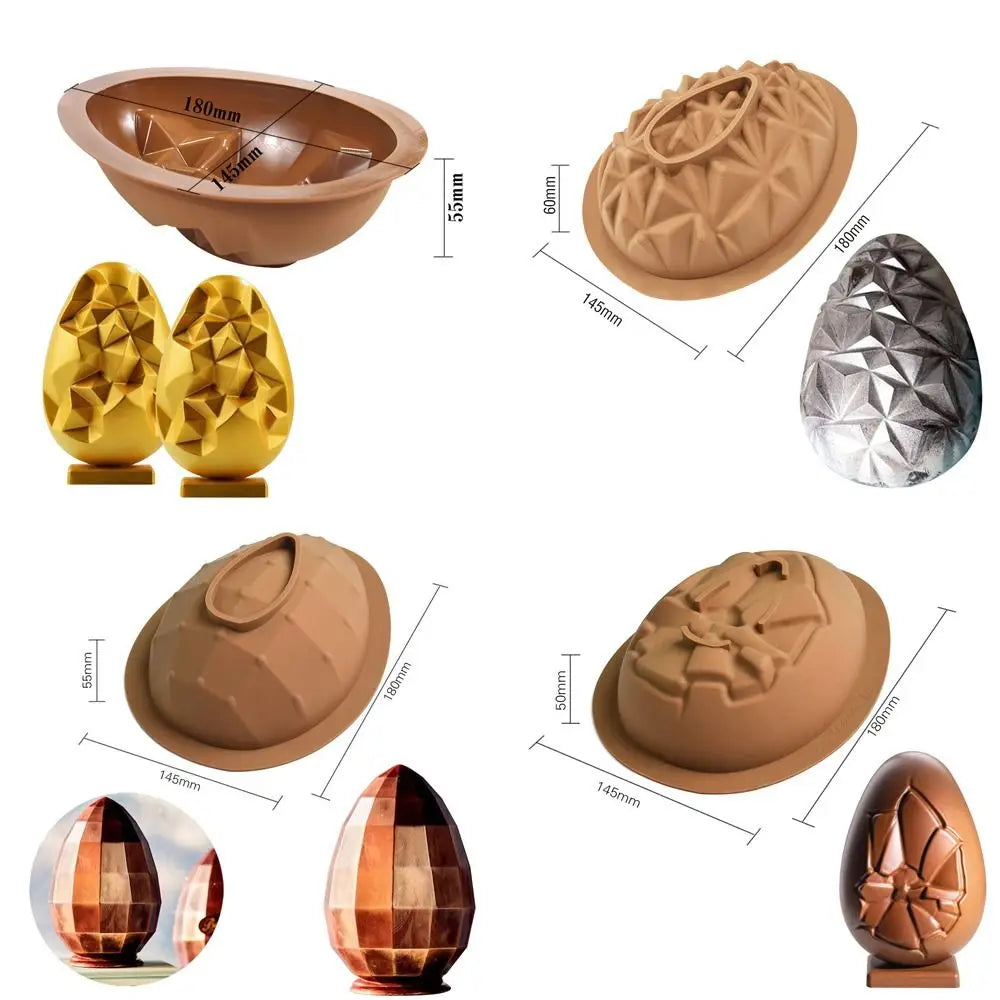 Large 3D Silicone Easter Egg Mold – Breakable Chocolate & Candy