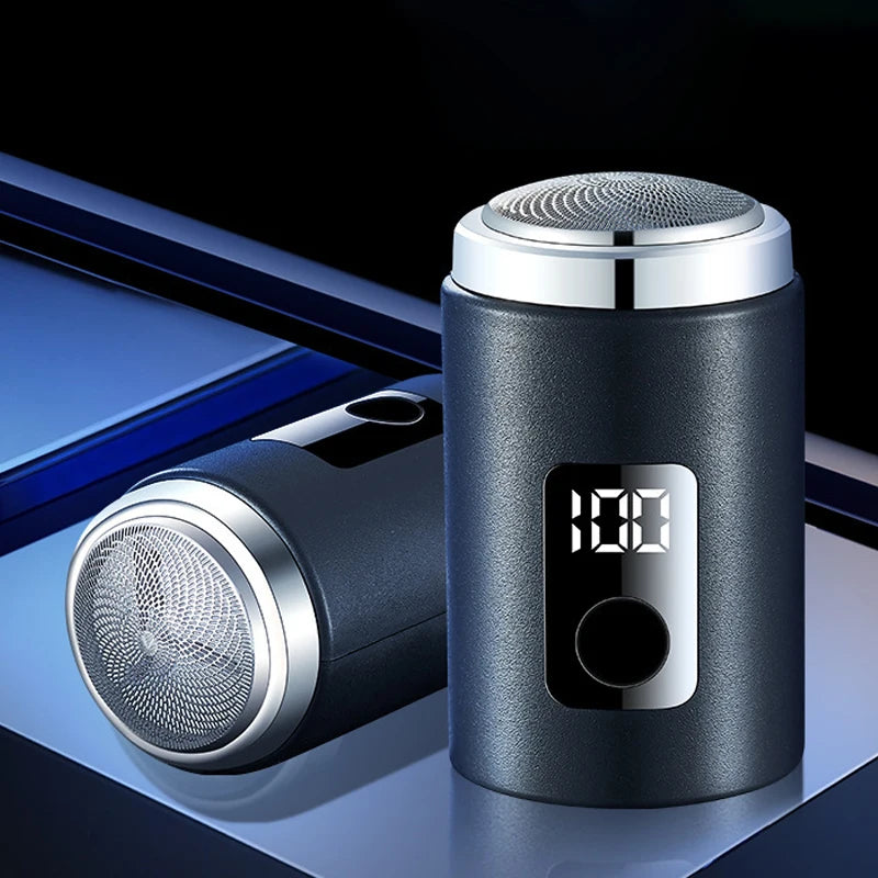 Mini Men's Electric Shaver USB-C Rechargeable Power Display