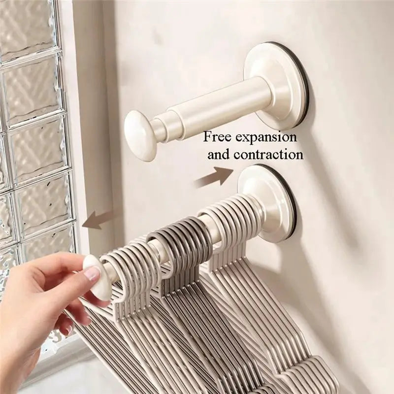 2-Pack Suction Cup Wall-Mounted Clothes Hanger – No Drilling