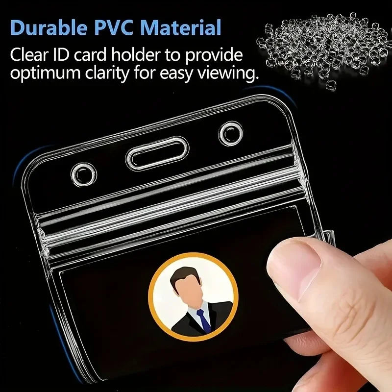 5-Pack Waterproof Transparent Card Holders – PVC Protectors