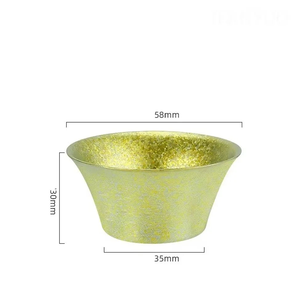 Double Wall Titanium Gongfu Tea Cup – Lotus Shape 40ml