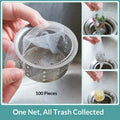 100-Pack Disposable Elastic Sink Drain Filter Mesh Bags