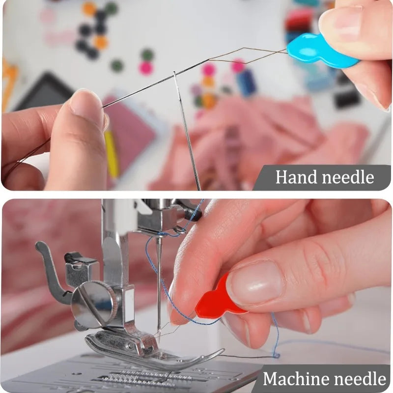 Plastic Needle Threader Thimble Set – Sewing Knitting Quilting