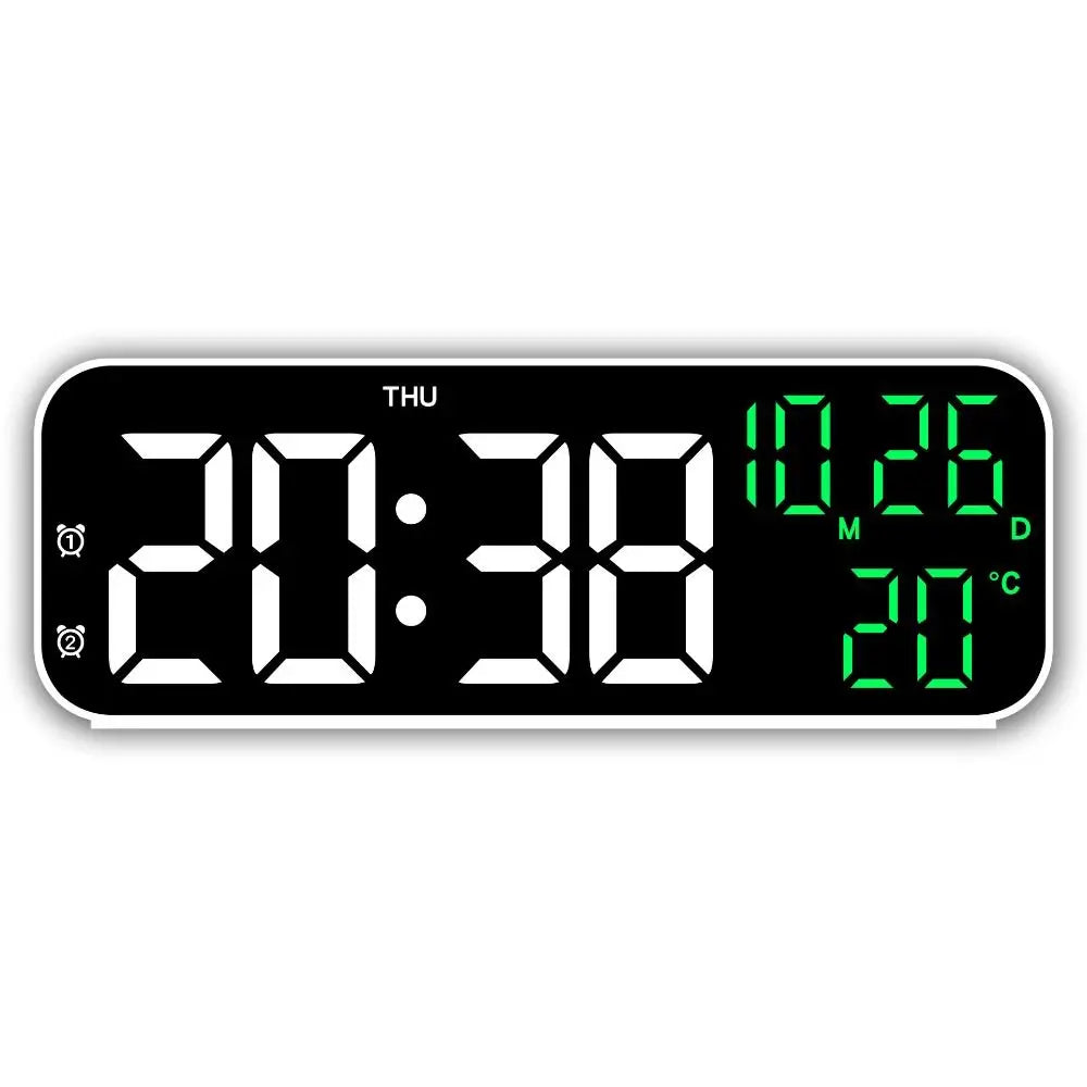 Digital LED Table Clock – Temperature, Date & Voice Control