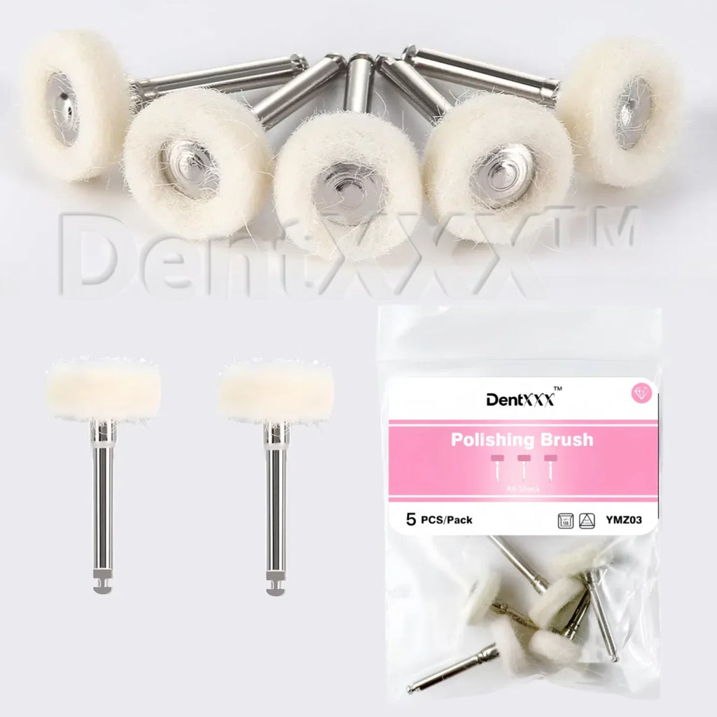 5-Pack Felt Wool Polishing Brush Wheels for Rotary Tools 2.35mm